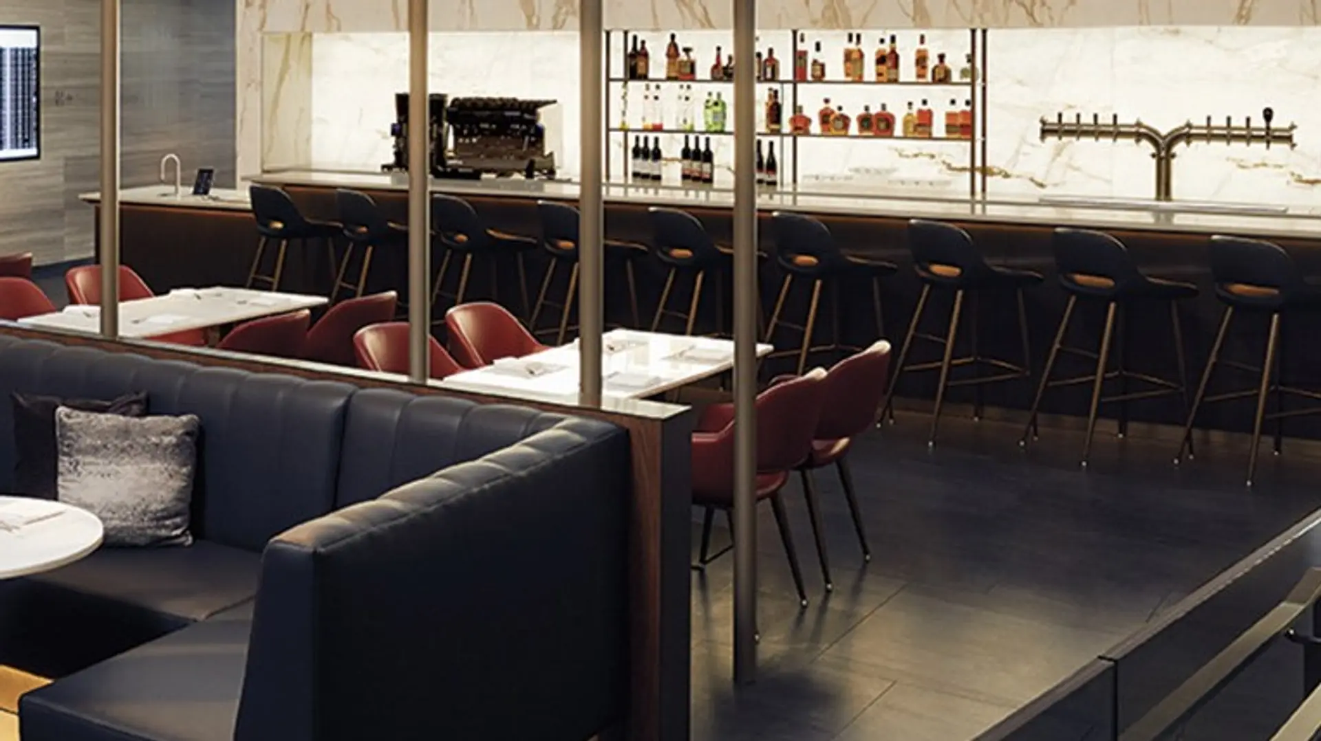 the bar at Air Canada - Signature Suite, Toronto Pearson International Airport, Toronto